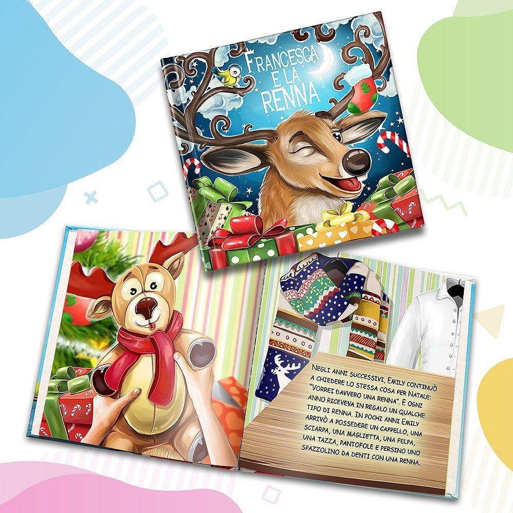 "La renna di Babbo Natale" - Libro personalizzato - IT