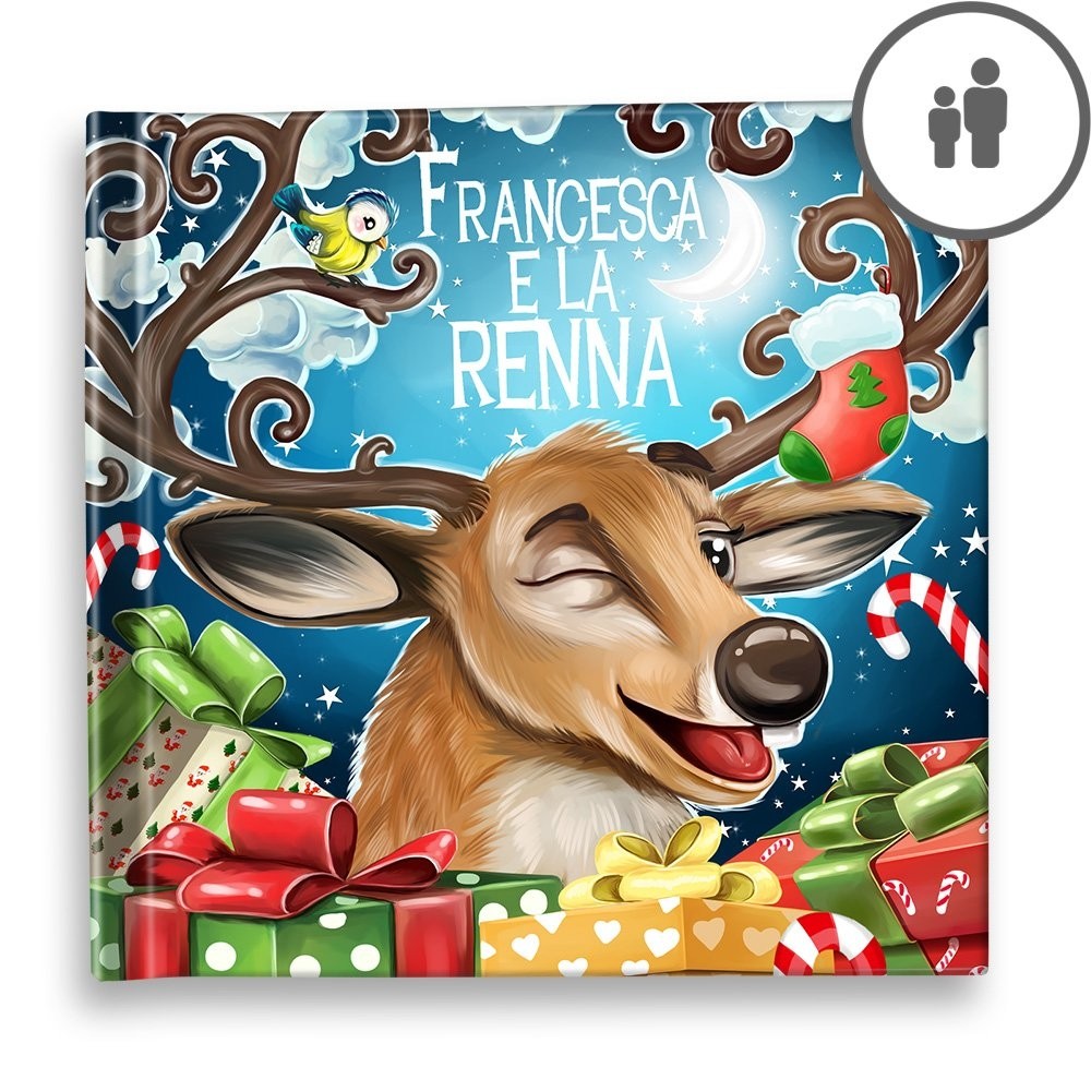 "La renna di Babbo Natale" - Libro personalizzato - IT