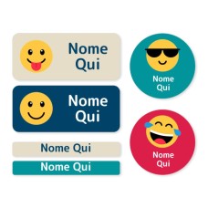 Confezione di etichette miste con nome  emoji - IT