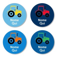 IT - Tractor Round Name Label
