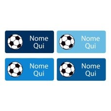 Soccer Ball Rectangle Name Labels - Italian