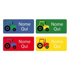 Tractor Rectangle Name Labels - Italian