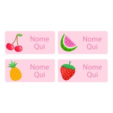 Fruit Rectangle Name Labels - Italian